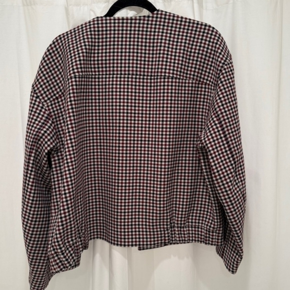 NWT - Madewell Women's Suiting Bomber Jacket - Yarn Dyed Plaid Checkered - XXL - Picture 7 of 12